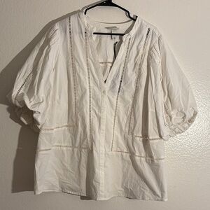 Target Ava & Viv White Cotton Blouse